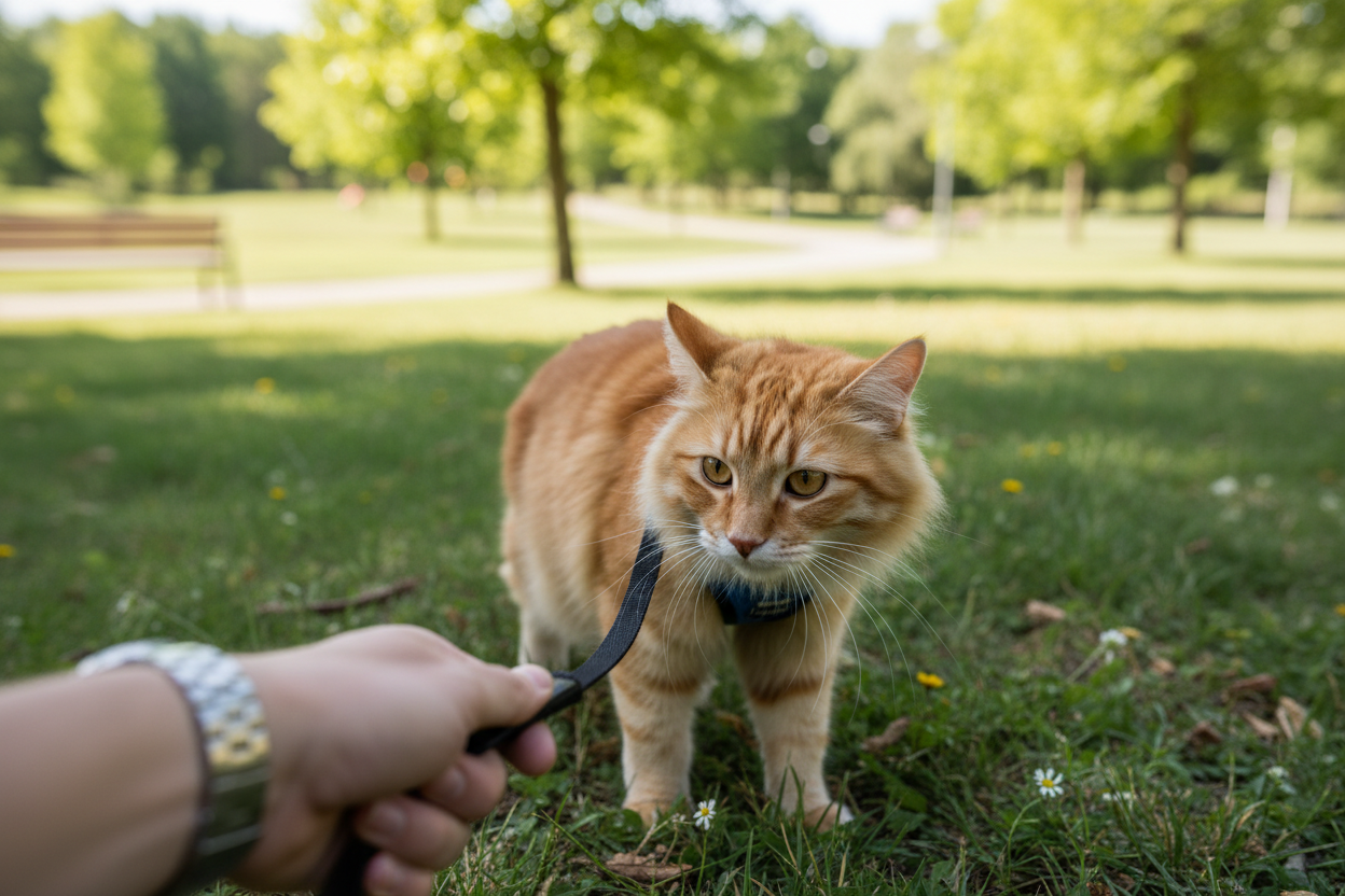 Colliers et laisses pour chats
