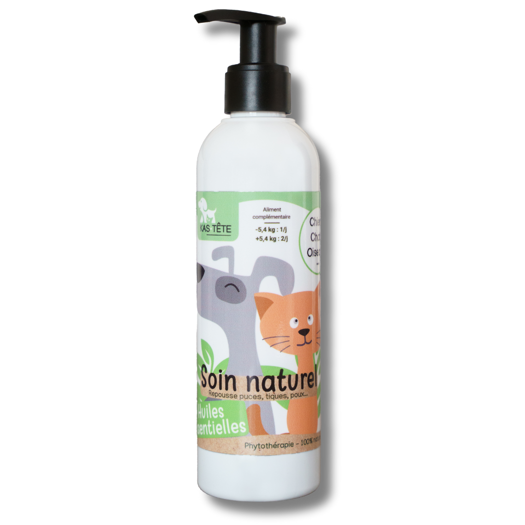 Soin naturel contre les tiques et les puces pour chiens et chats 250mL