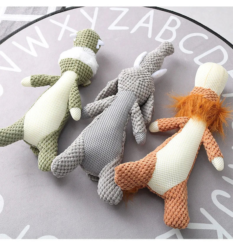 Jouet en peluche à mâcher et à faire grincer pour chiot et petit chien