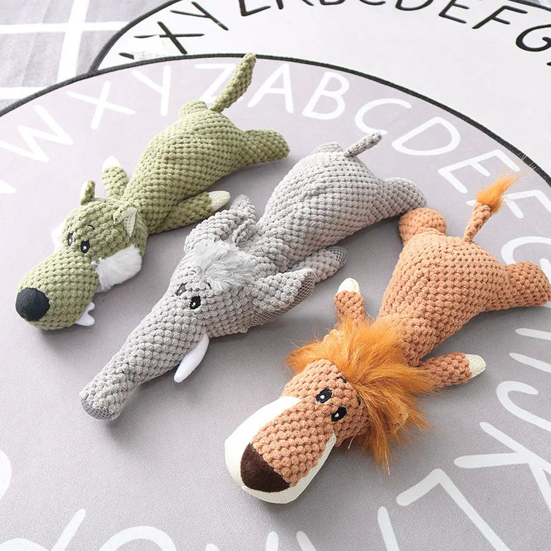 Jouet en peluche à mâcher et à faire grincer pour chiot et petit chien
