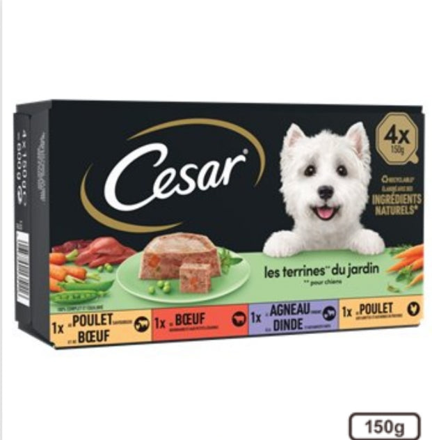 Lot de 4 Terrines Gourmandes pour Chien – Nutrition Naturelle & Saveurs Authentiques