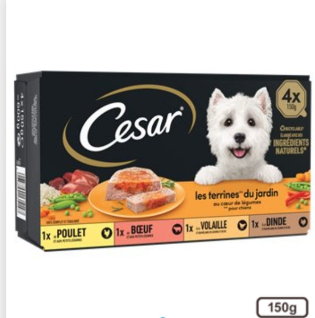 Lot de 4 Terrines Gourmandes pour Chien – Nutrition Naturelle & Saveurs Authentiques