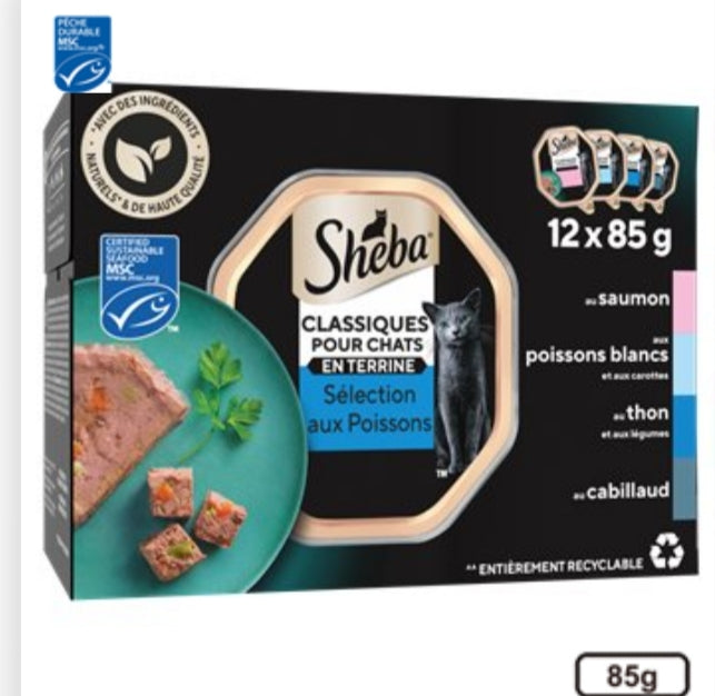 Pâtées Gourmandes Sheba™ – Plaisir Raffiné & Nutrition Équilibrée pour Chat Heureux