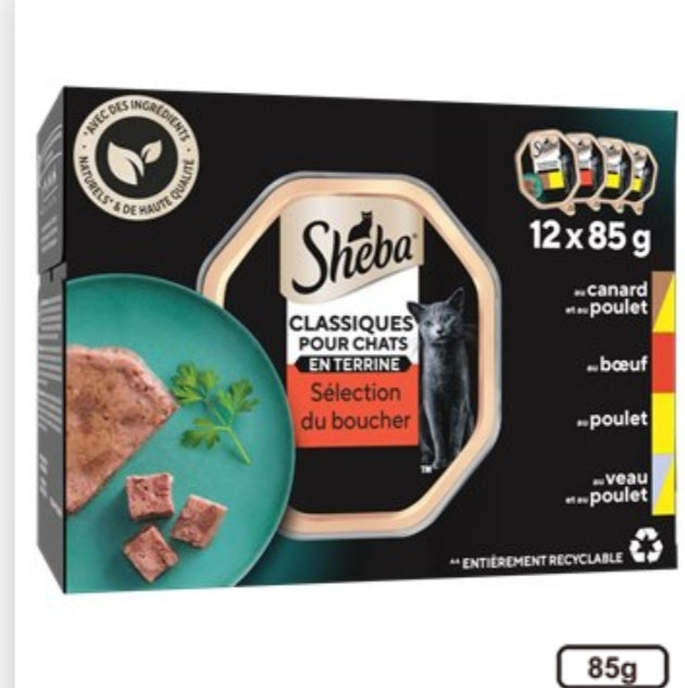 Pâtées Gourmandes Sheba™ – Plaisir Raffiné & Nutrition Équilibrée pour Chat Heureux