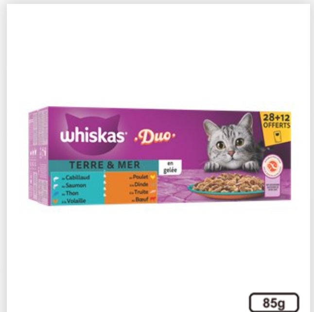 Pâtées Whiskas™ – Plaisir, Vitalité et Nutrition Complète pour Votre Chat