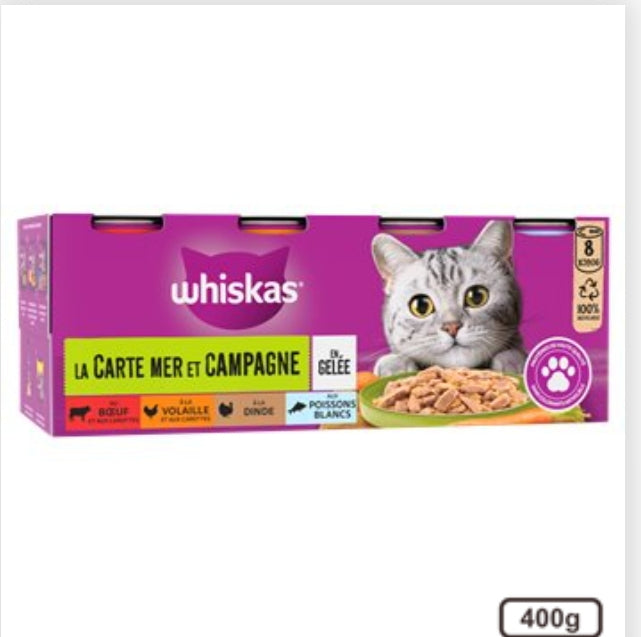 Pâtées Whiskas™ – Plaisir, Vitalité et Nutrition Complète pour Votre Chat