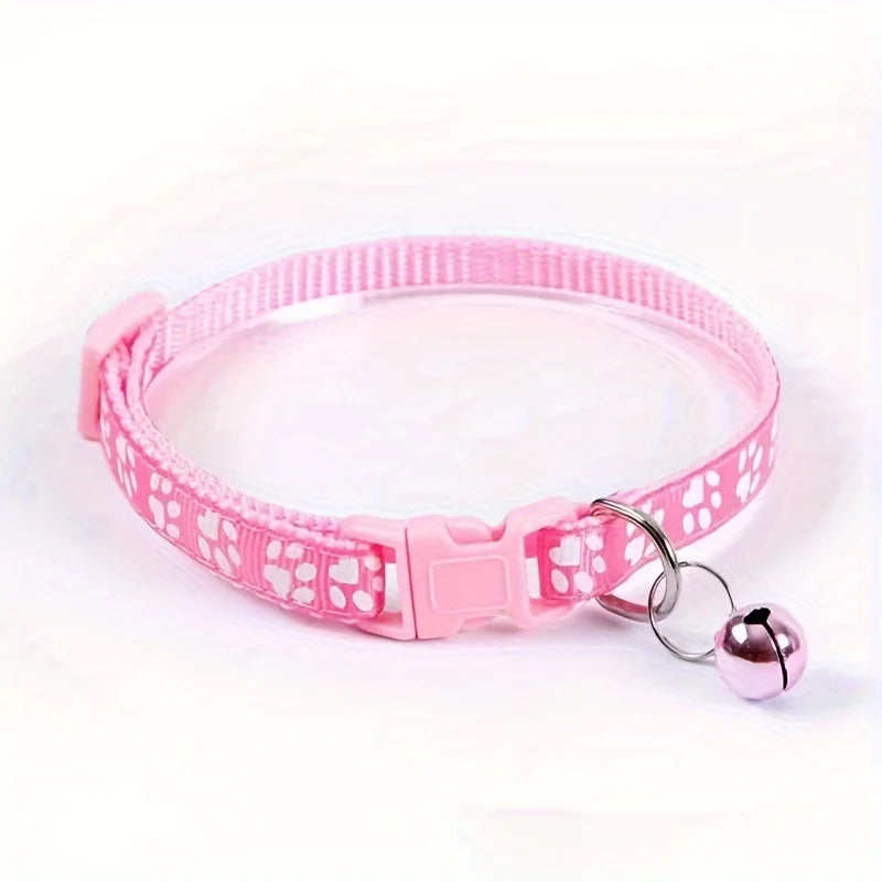 Collier pour chat tendance – Réglable avec clochette, motif coloré, pour chatons et chats