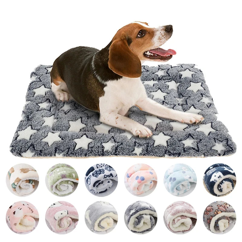 Tapis de couchage en flanelle pour chiens – Lit, matelas et coussin adorable pour petits chiens