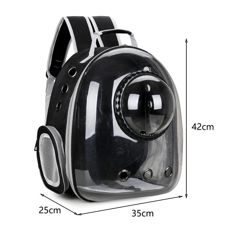 Sac à Dos Spatial Transparent pour Chat – Sac de Transport Respirant et Portable – Capsule de Voyage pour Animaux