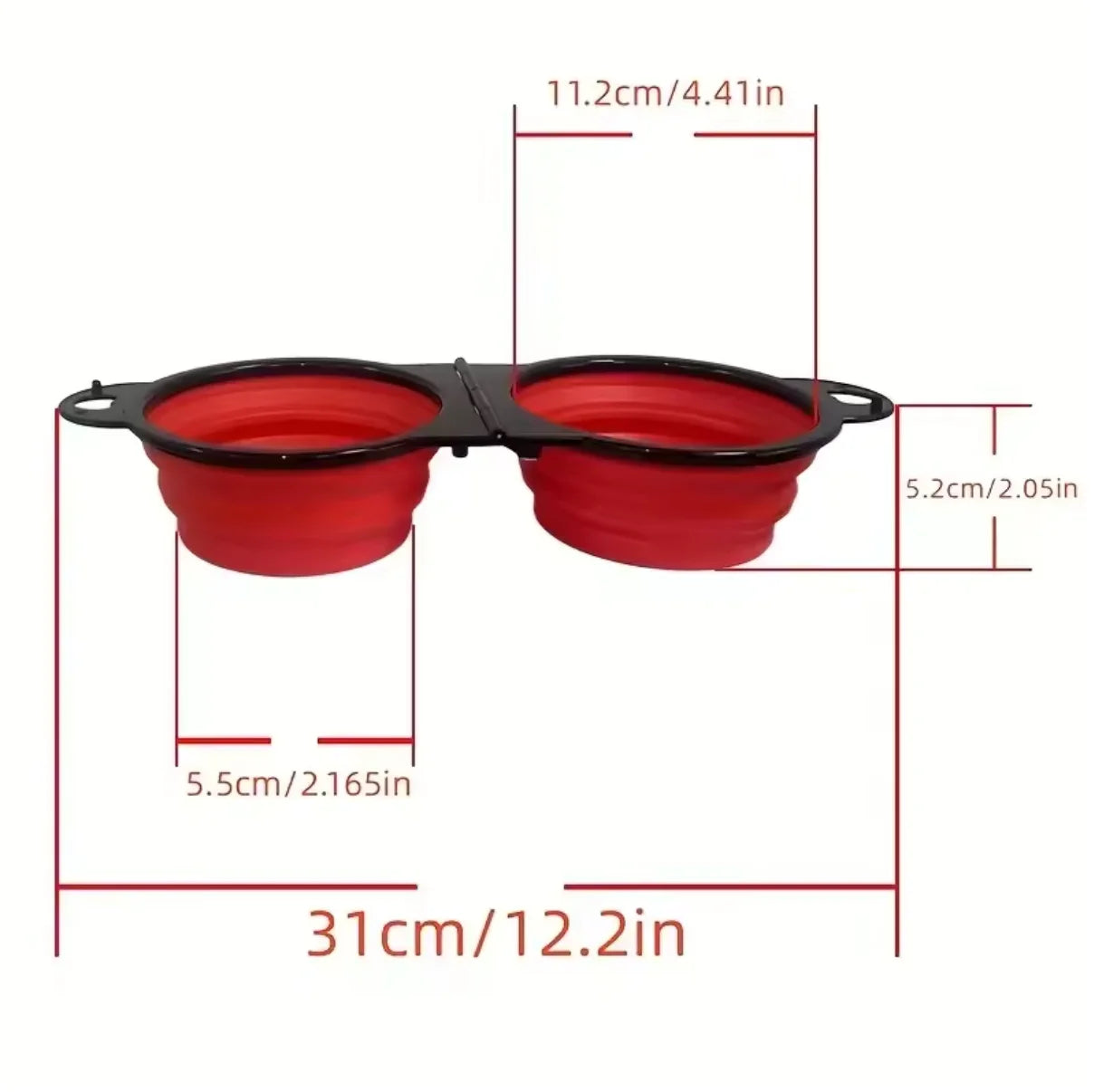 Bol d'alimentation 2-en-1 pliable pour chat