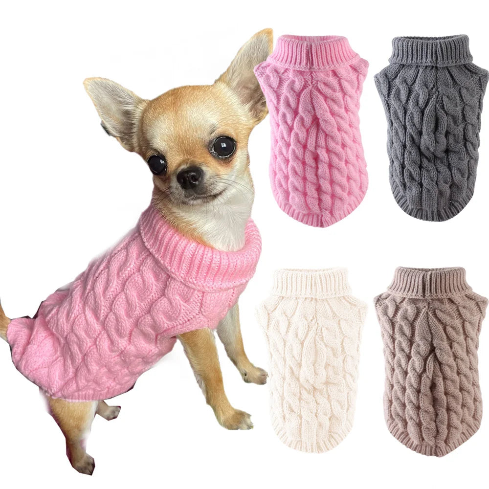 Pull Classique pour Petit Chien – Chandail Chaud d’Hiver pour Chihuahua, Yorkshire, Schnauzer et Autres Petits Chiens