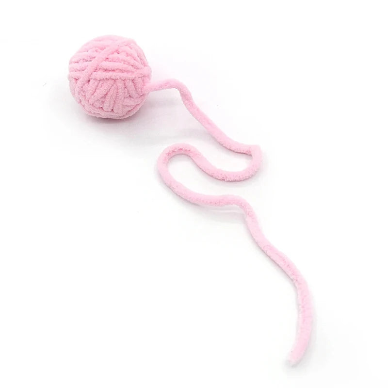 Boules de laine colorées et amusantes à mâcher et à taquiner pour chats