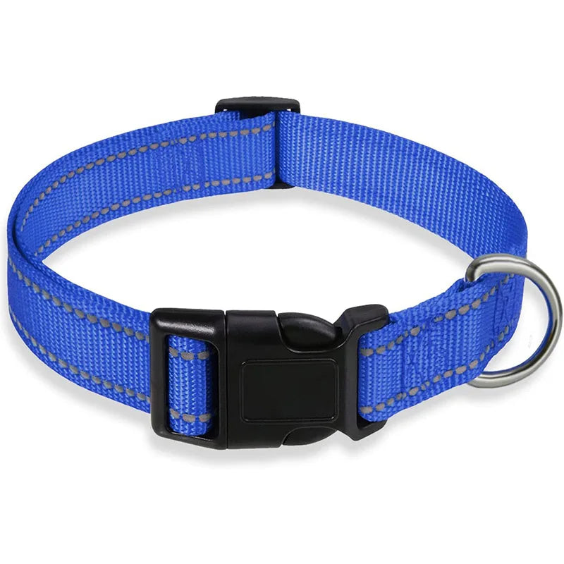 Collier réfléchissant pour chien avec sangle de sécurité réglable