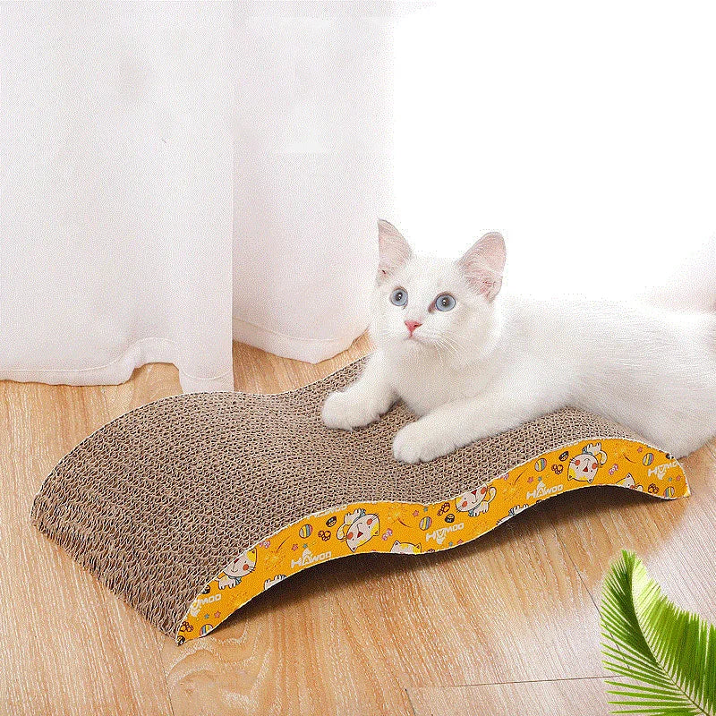 Griffoir pour Chat en Carton Ondulé – Tapis/Planche à Griffer Résistant pour Canapé, Coussin et Lit – Jouet et Protection Meubles