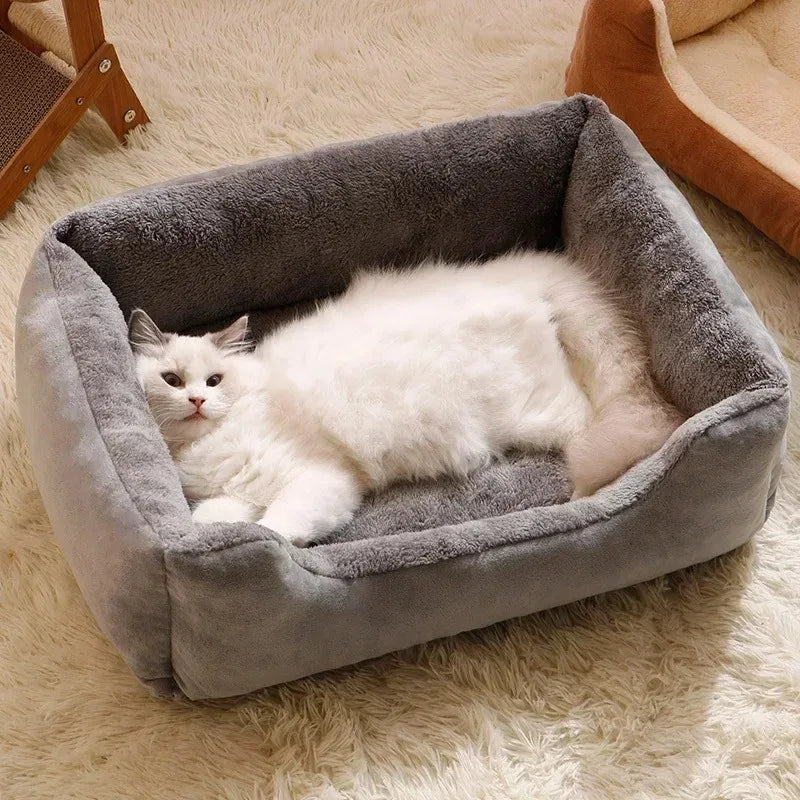 Lit pour chat – Panier douillet avec coussin confortable, accessoires et maison de repos pour petits animaux