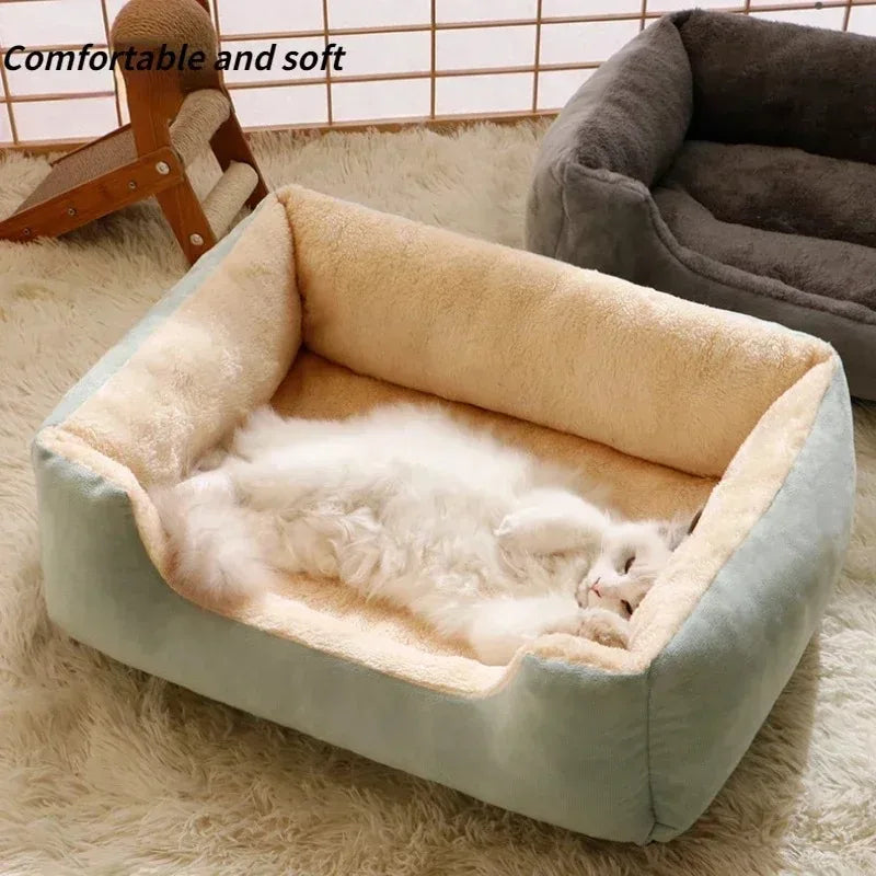 Lit pour chat – Panier douillet avec coussin confortable, accessoires et maison de repos pour petits animaux