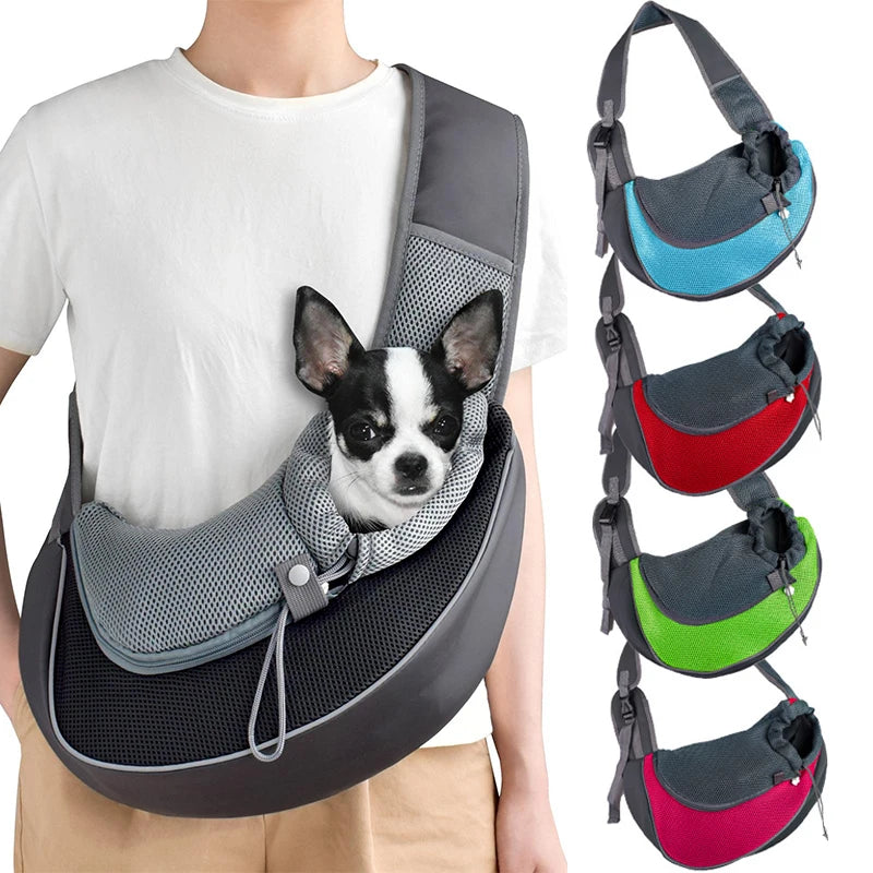 Sac de Transport Bandoulière pour Chien – Sac Épaule Respirant et Portable – Confort et Sécurité - Idéal pour Voyages et Sorties Quotidiennes