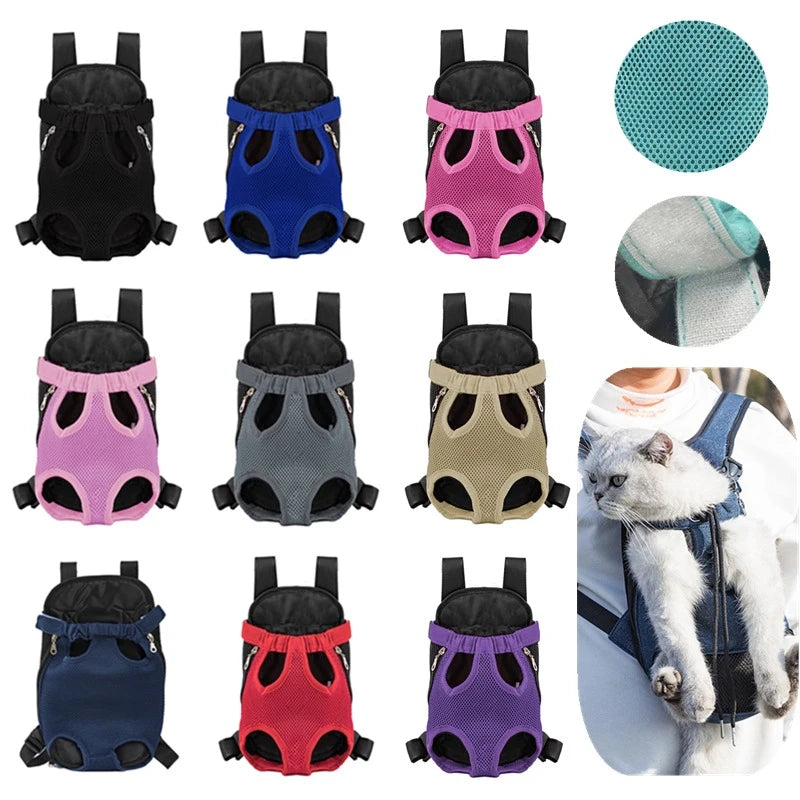 Sac à Dos de Transport Respirant et Sécurisant pour Chien – Sac à Double Bretelles Portable et Ventilé – Idéal pour les Voyages et Sorties Extérieures