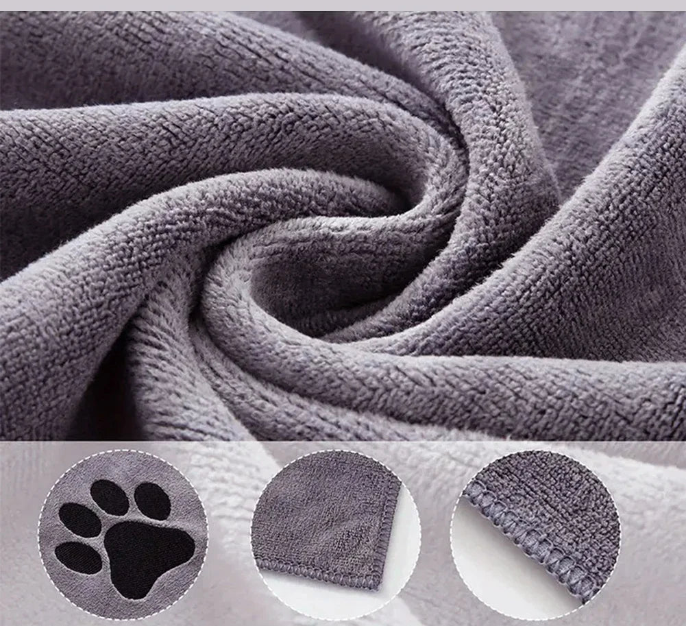 Serviette de Bain en Microfibre Ultra Douce pour Chiens – Séchage Rapide & Confort Absolu