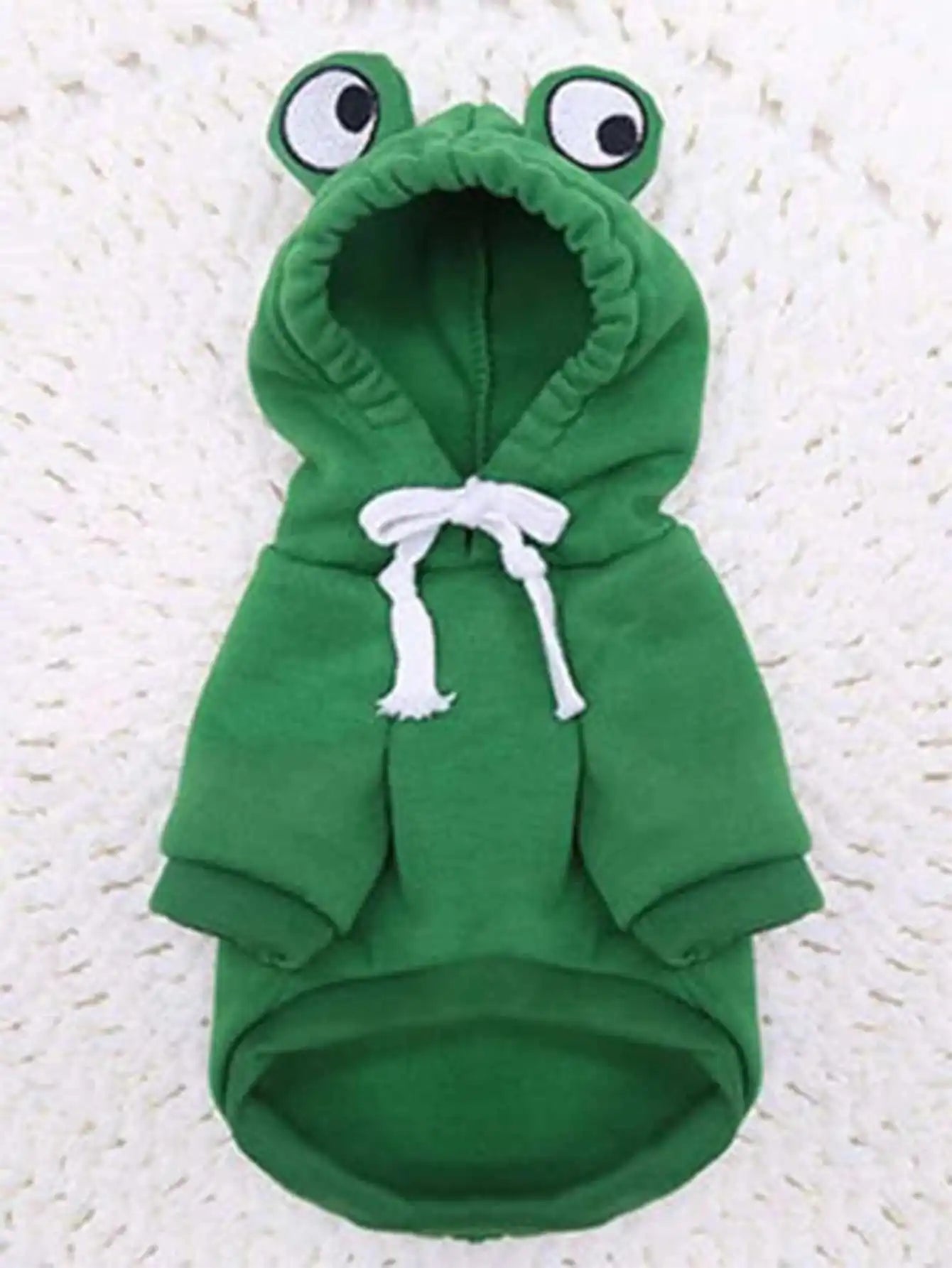 Pull Mignon Grenouille pour Chiens – Sweat à Capuche Vert pour Petits et Moyens Chiens – Confortable et Stylé
