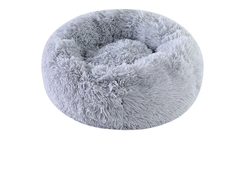 Lit rond en peluche pour chat – Panier chaud, détachable et lavable, idéal pour l’hiver et toutes les saisons