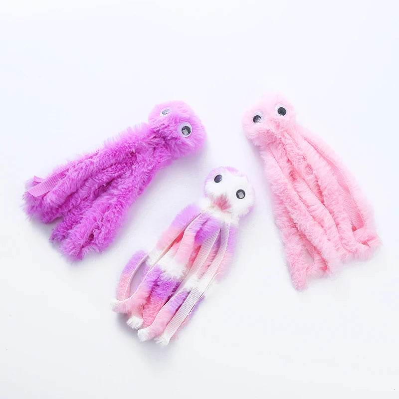 Jouet en peluche pieuvre pour chat – Résistant aux morsures, jeu interactif et amusant