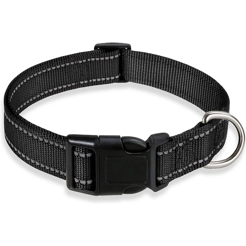 Collier réfléchissant pour chien avec sangle de sécurité réglable