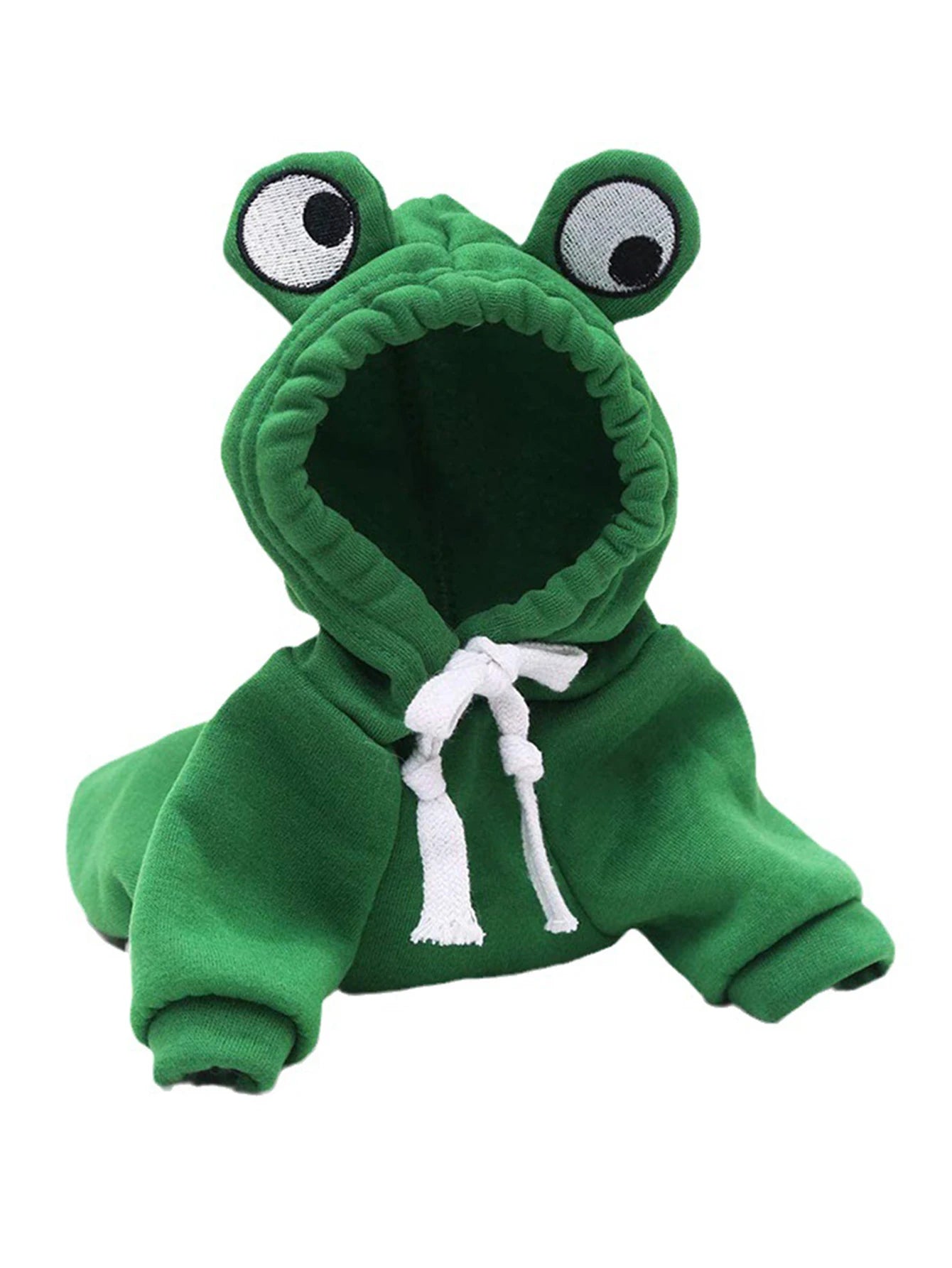 Pull Mignon Grenouille pour Chiens – Sweat à Capuche Vert pour Petits et Moyens Chiens – Confortable et Stylé