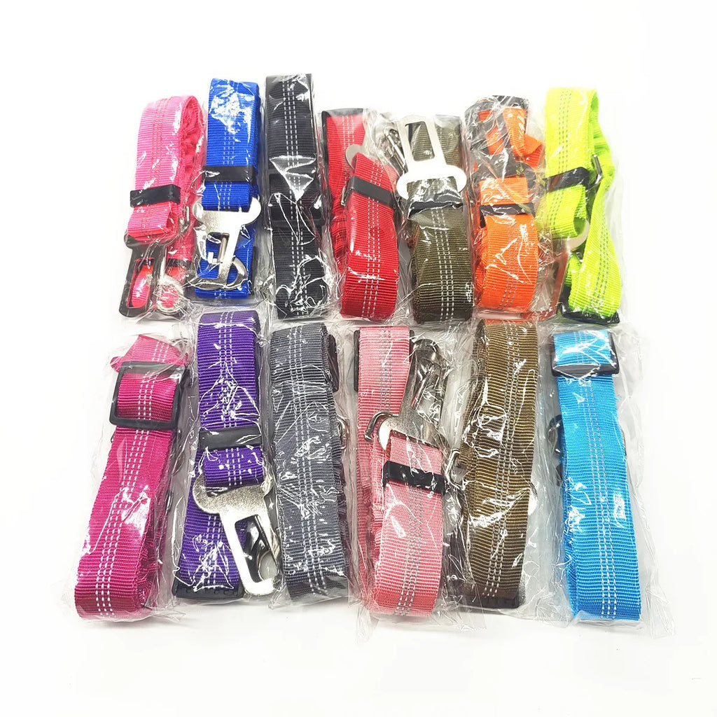 Harnais de ceinture de sécurité ajustable, réfléchissant et élastique pour voyage en voiture
