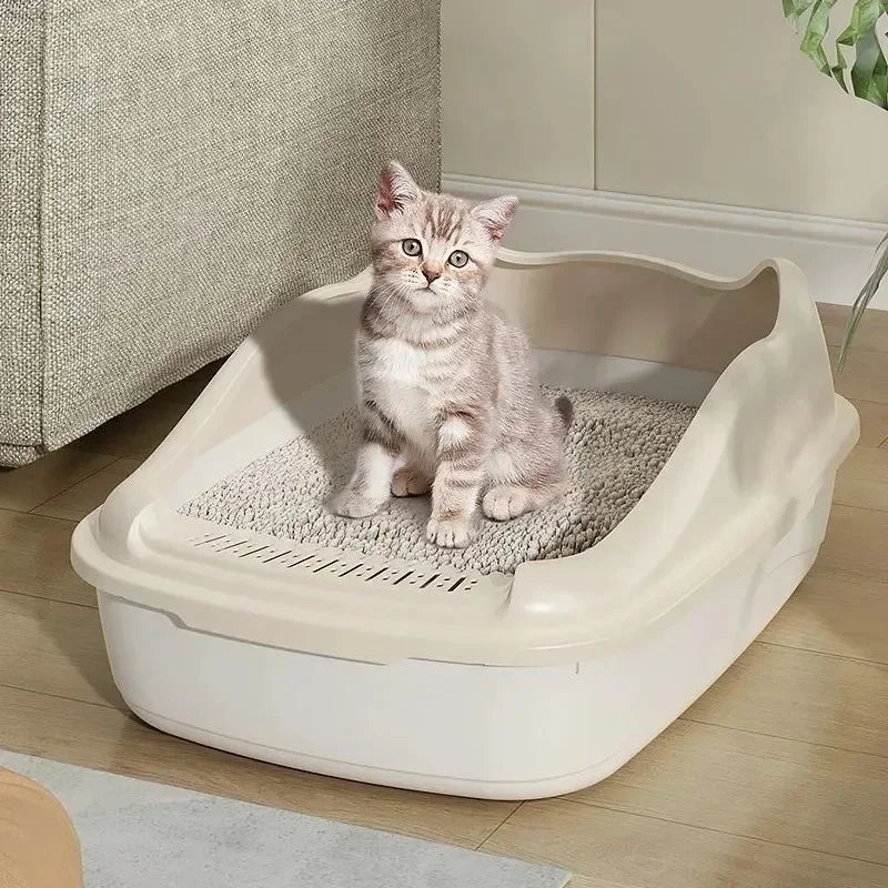 Bac à litière pour chat – Petite taille, toilette anti-éclaboussures idéale pour chatons et petits chats