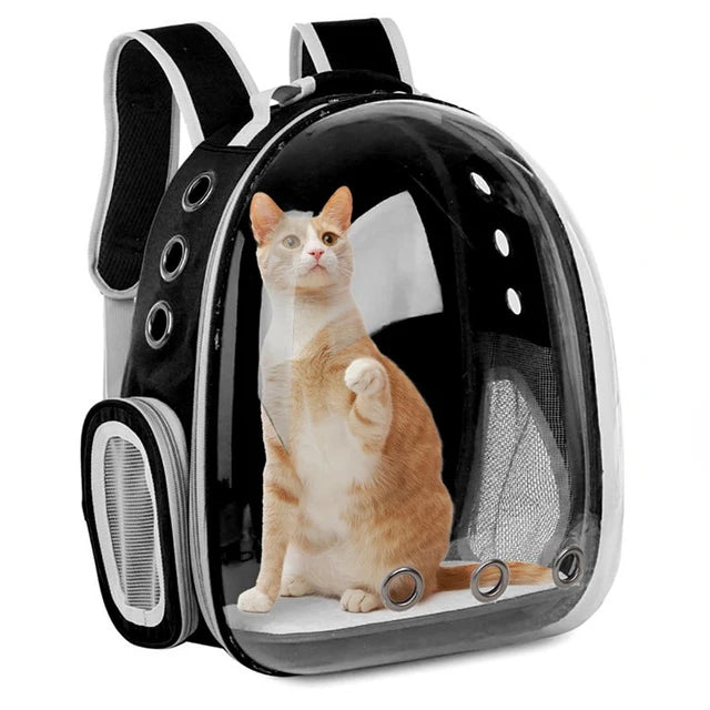 Sac à Dos Spatial Transparent pour Chat – Sac de Transport Respirant et Portable – Capsule de Voyage pour Animaux