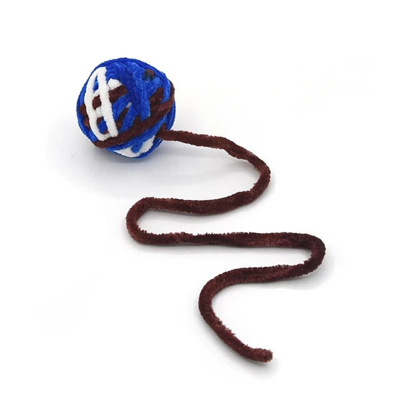 Boules de laine colorées et amusantes à mâcher et à taquiner pour chats
