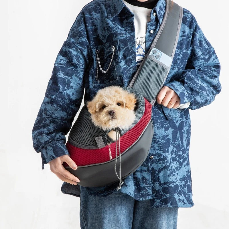 Sac de Transport Bandoulière pour Chien – Sac Épaule Respirant et Portable – Confort et Sécurité - Idéal pour Voyages et Sorties Quotidiennes