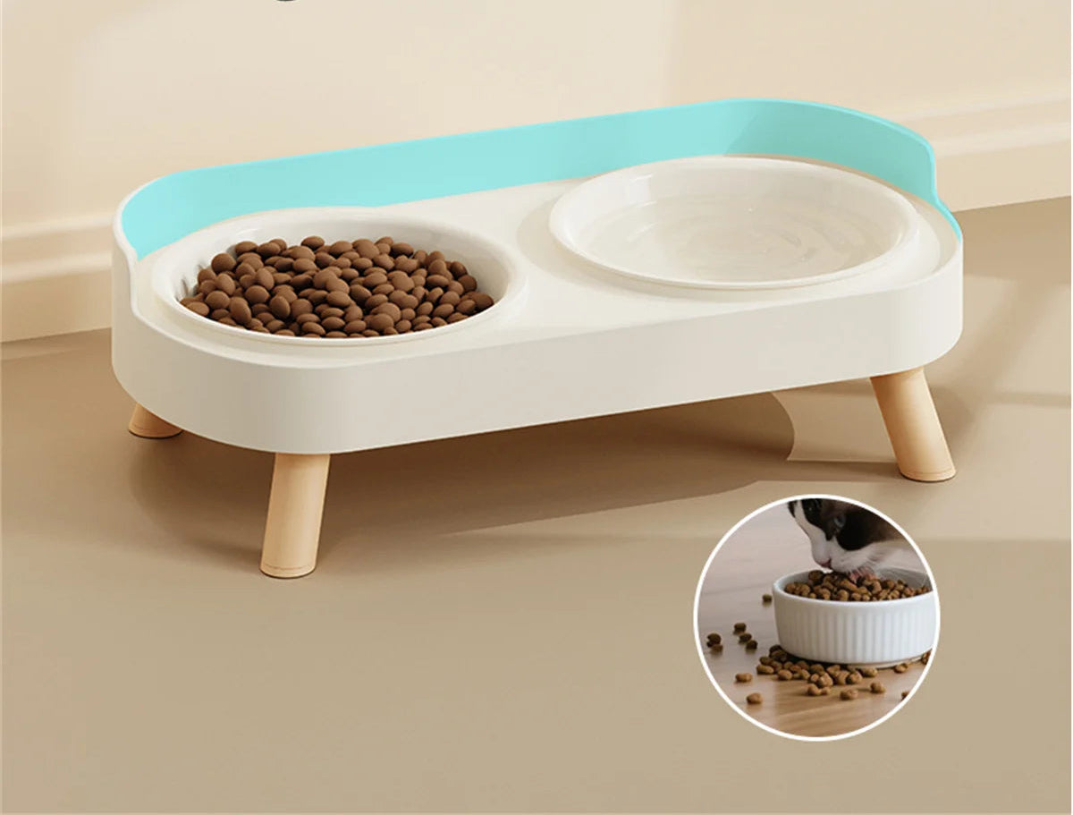 Double gamelle colorée pour chat – Acier inoxydable, grande capacité et design tendance