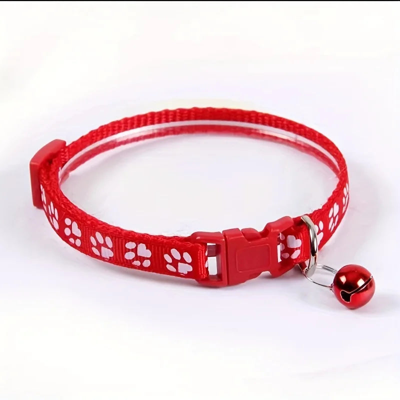 Collier pour chat tendance – Réglable avec clochette, motif coloré, pour chatons et chats
