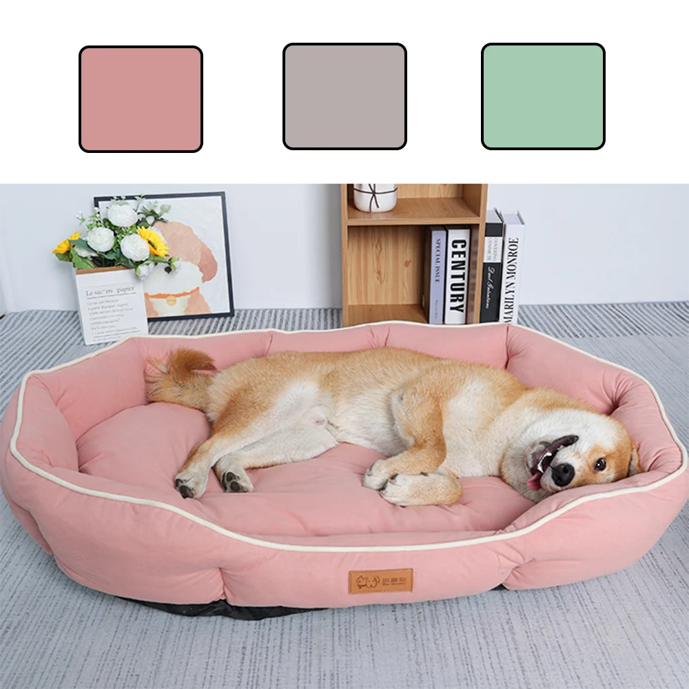 Canapé-lit pour chiens – Grand lit pour chien, tapis de couchage, coussin chaud d’hiver