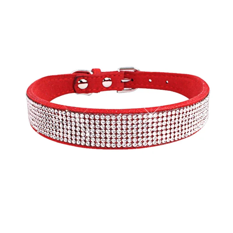 Collier pour chat – Strass et paillettes, boucle en alliage de zinc, petits et moyens chiens (Copie)