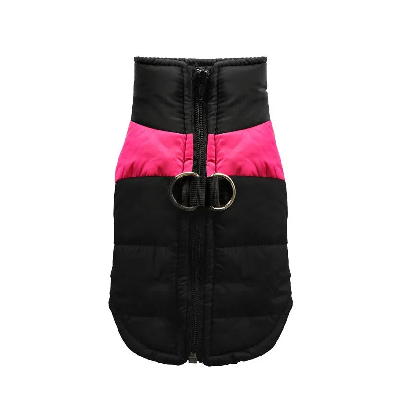 Vêtement Imperméable et Chaud pour Chien – Manteau/Veste d’Hiver Matelassée avec Fermeture Éclair – Tenue pour Petits, Moyens et Grands Chiens