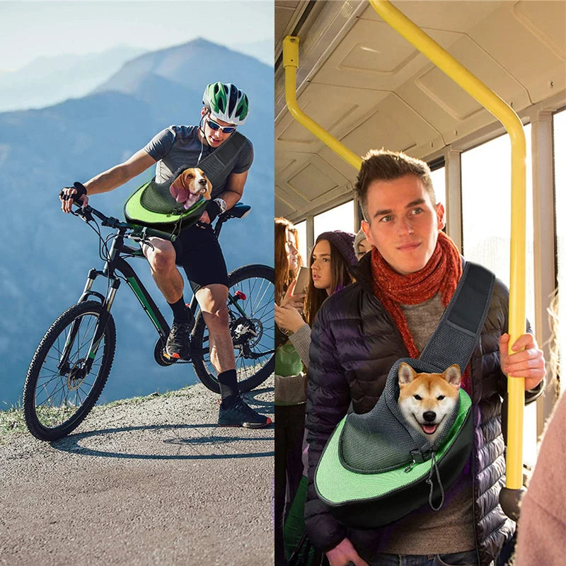 Sac de Transport Bandoulière pour Chien – Sac Épaule Respirant et Portable – Confort et Sécurité - Idéal pour Voyages et Sorties Quotidiennes