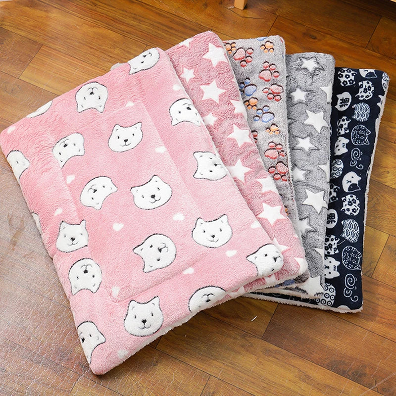 Tapis épais pour chat – Matelas en flanelle respirante, coussin doux et couverture chaude d’hiver