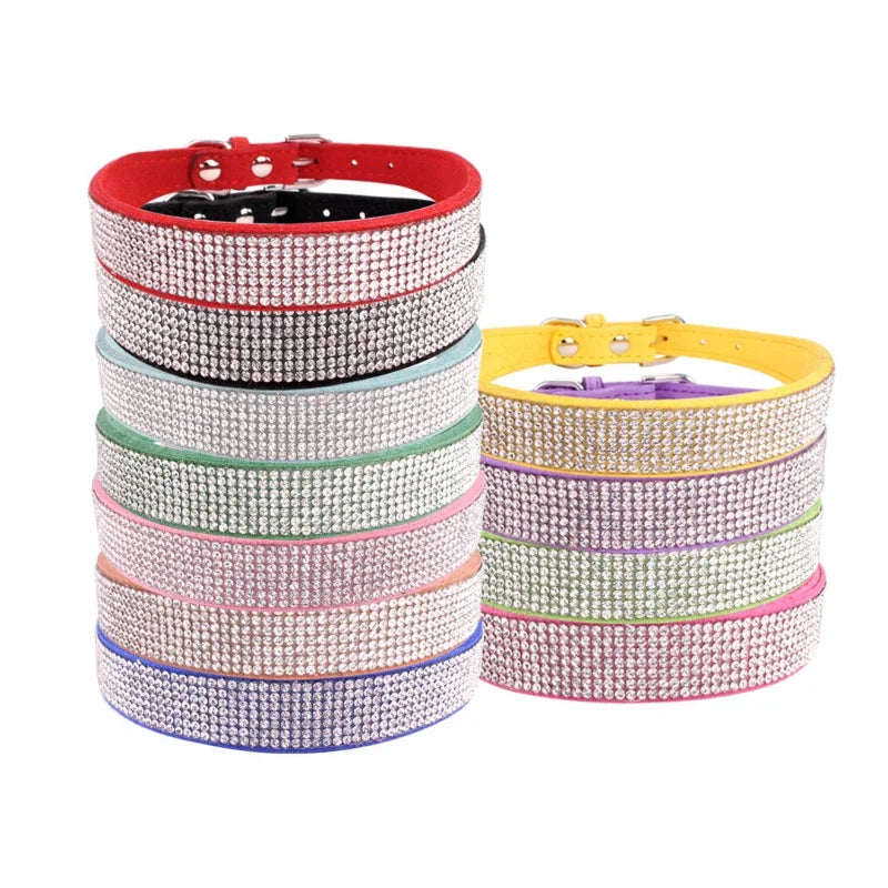 Collier pour chat – Strass et paillettes, boucle en alliage de zinc, petits et moyens chiens (Copie)