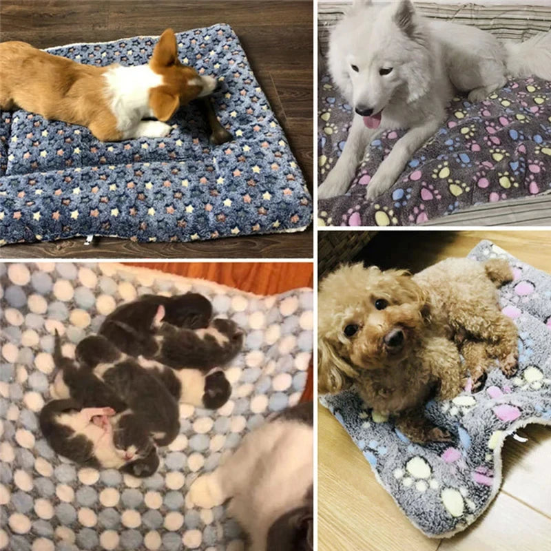 Tapis de couchage en flanelle pour chiens – Lit, matelas et coussin relaxant pour petits chiens