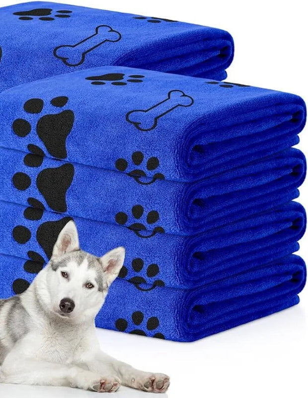 Serviette pour chien en microfibre à séchage rapide – Absorbante, idéale pour le bain