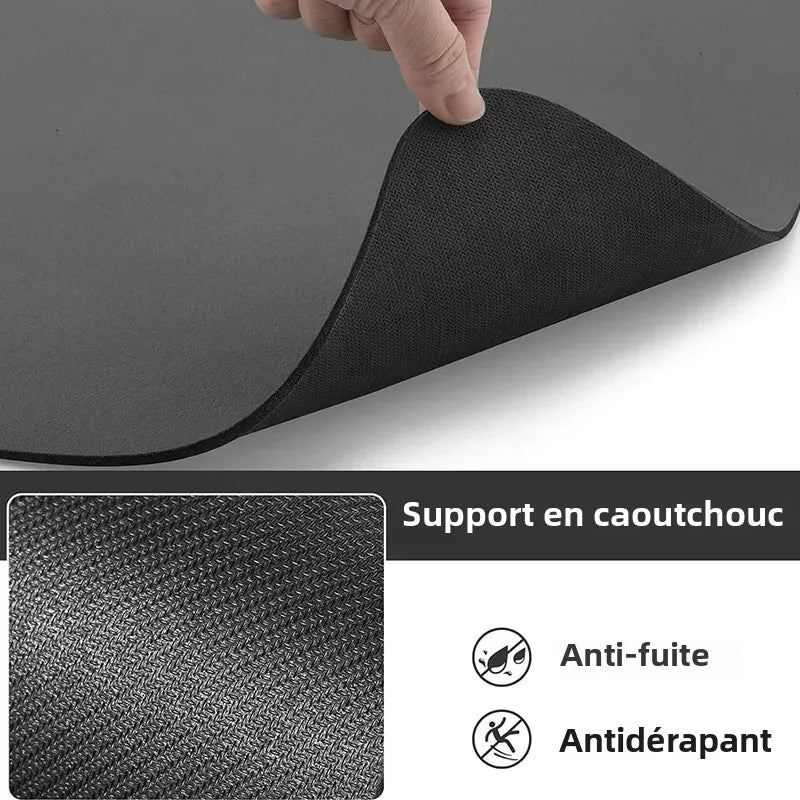 Tapis d'alimentation absorbant pour chat pour la nourriture et l'eau
