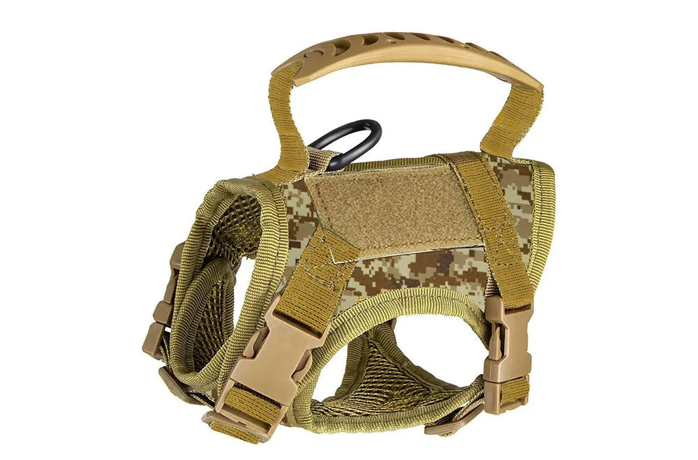 Harnais tactique pour chat – Gilet réglable en maille douce avec poignée, idéal pour grands chats