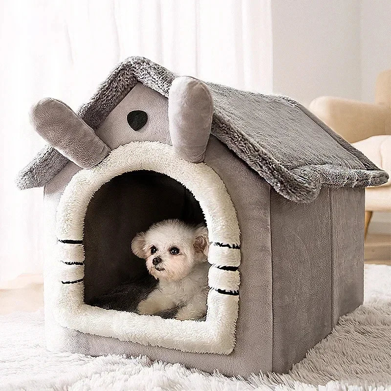 Maison pliable pour chat – Panier, matelas et niche d’hiver pour chats petits et moyens