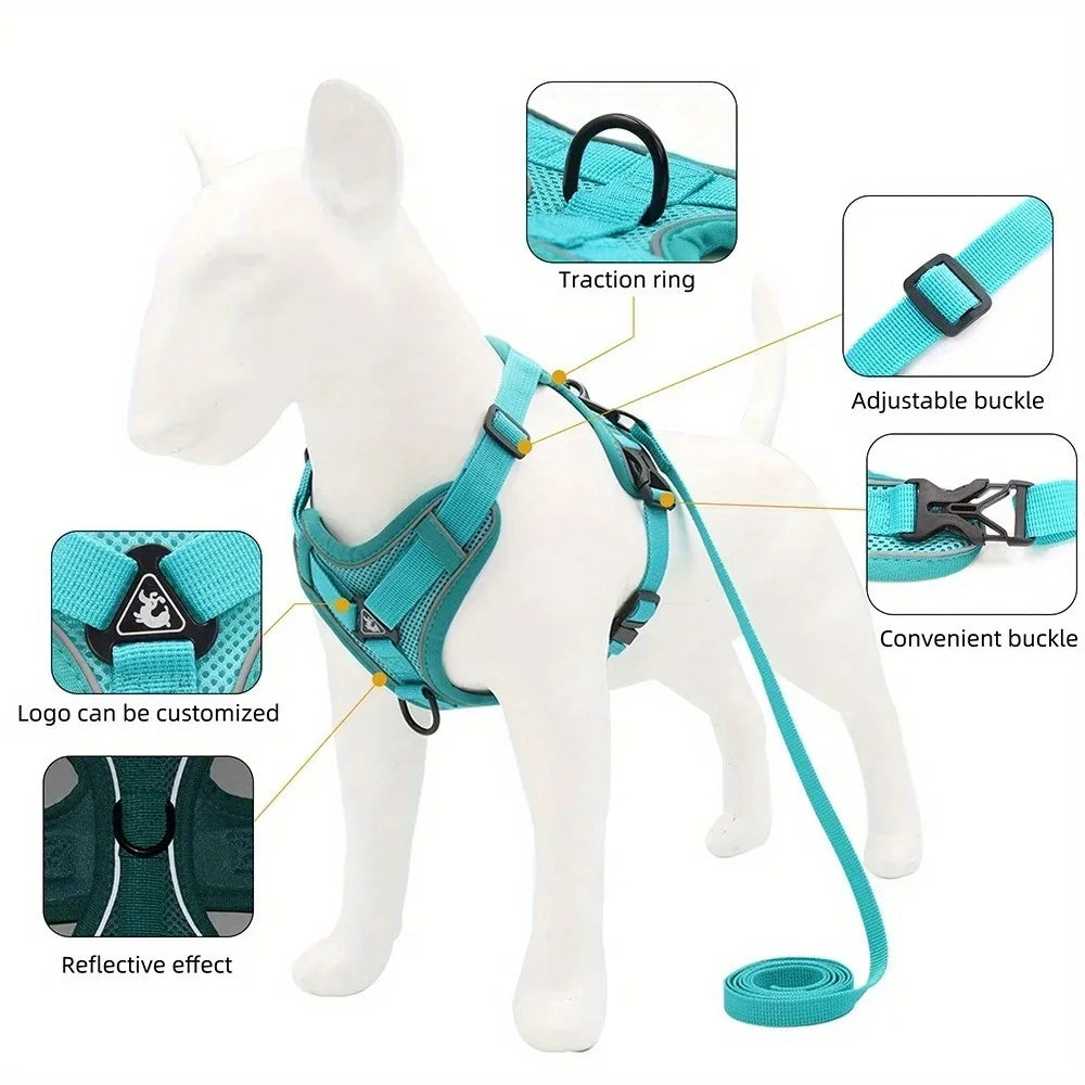 Harnais ajustable sans traction pour chiens