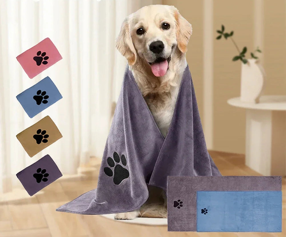 Serviette de Bain en Microfibre Ultra Douce pour Chiens – Séchage Rapide & Confort Absolu