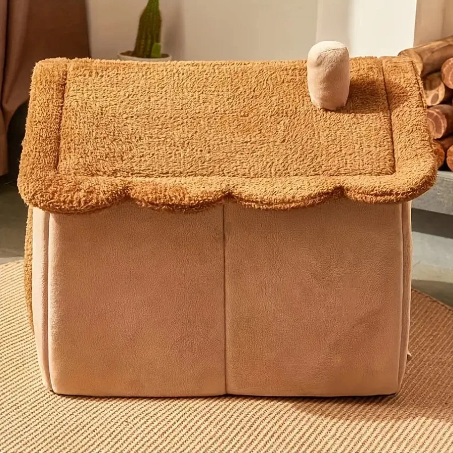 Maison pliable pour chat – Niche douce et lavable, canapé confortable pour petits et moyens chats