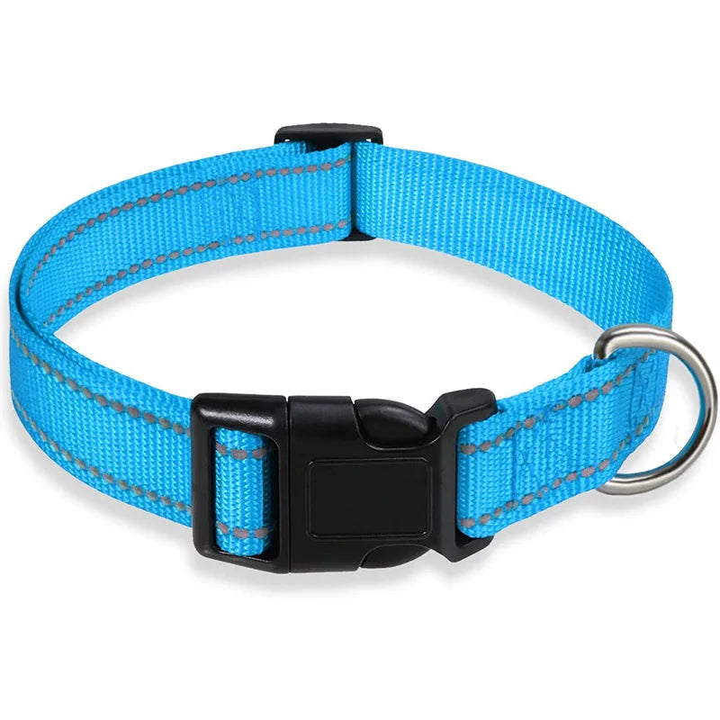 Collier réfléchissant pour chien avec sangle de sécurité réglable